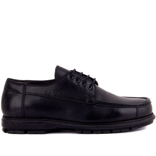 Men's Black Leather Casual Shoes