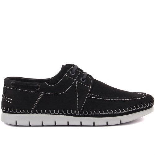 Men's Black Nubuck Casual Shoes