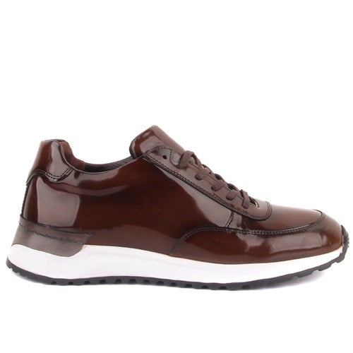 Men's Brown Leather Sneakers