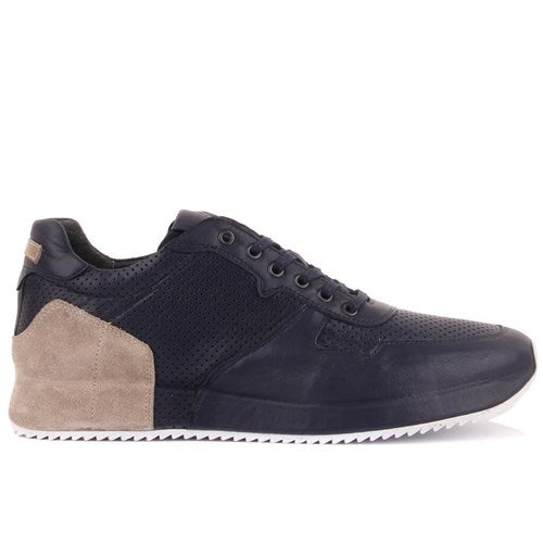 Men's Lace-up Navy Blue Sneakers