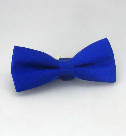 Boy's Plain Saxe Satin Bow Tie