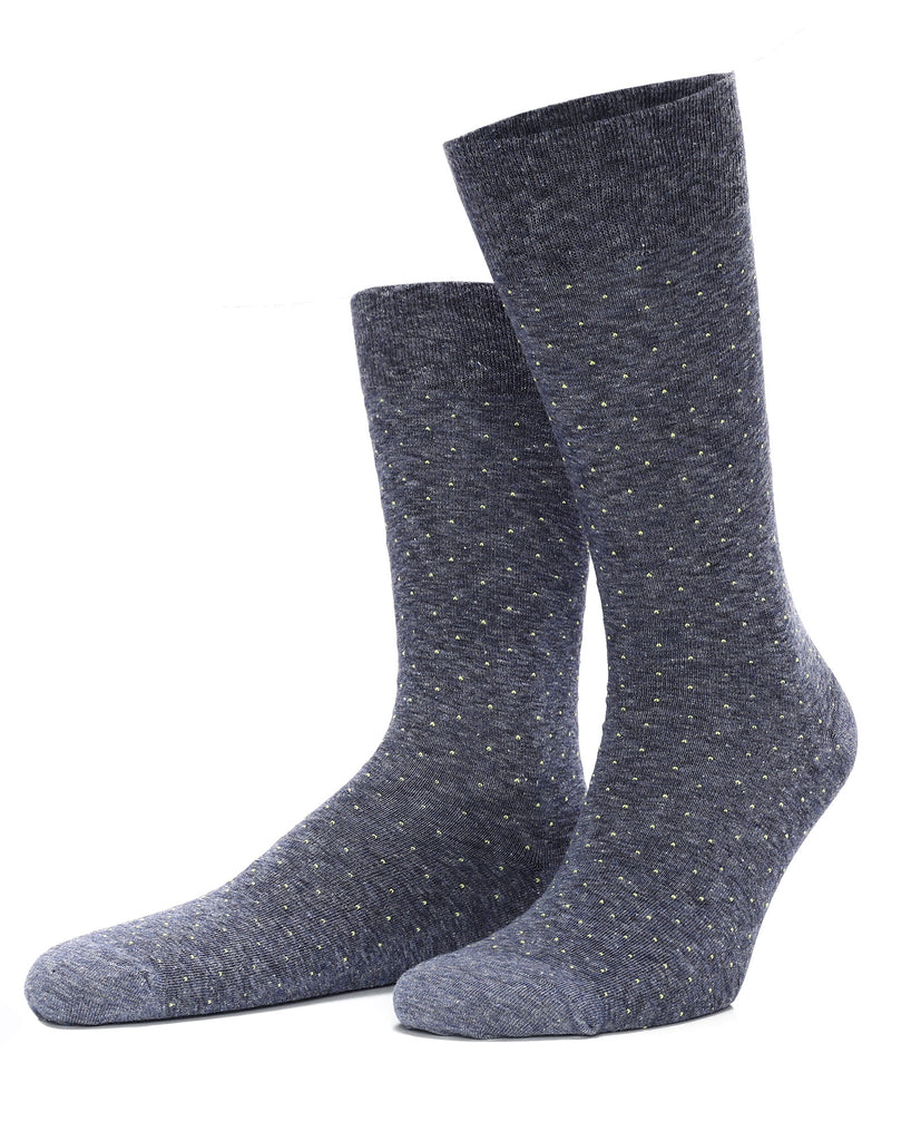 Men's Dotted Grey Melange Socket Socks
