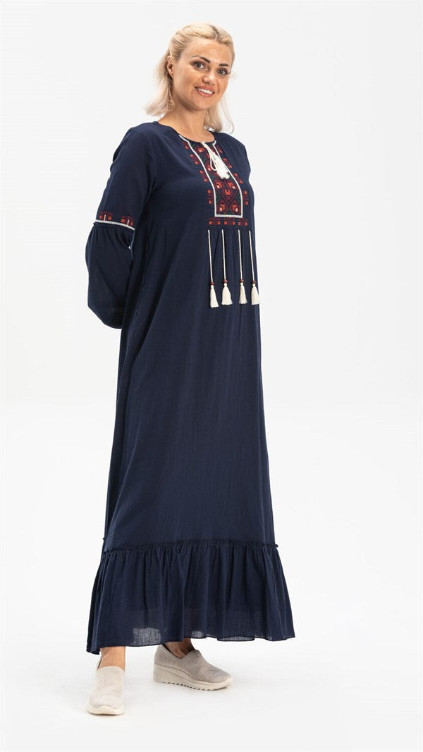 Women's Navy Blue Long Dress