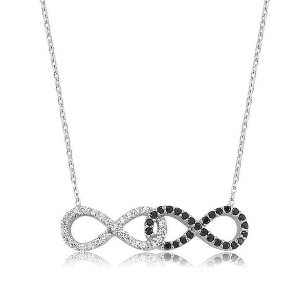 Women's Infinity Pendant Silver Necklace