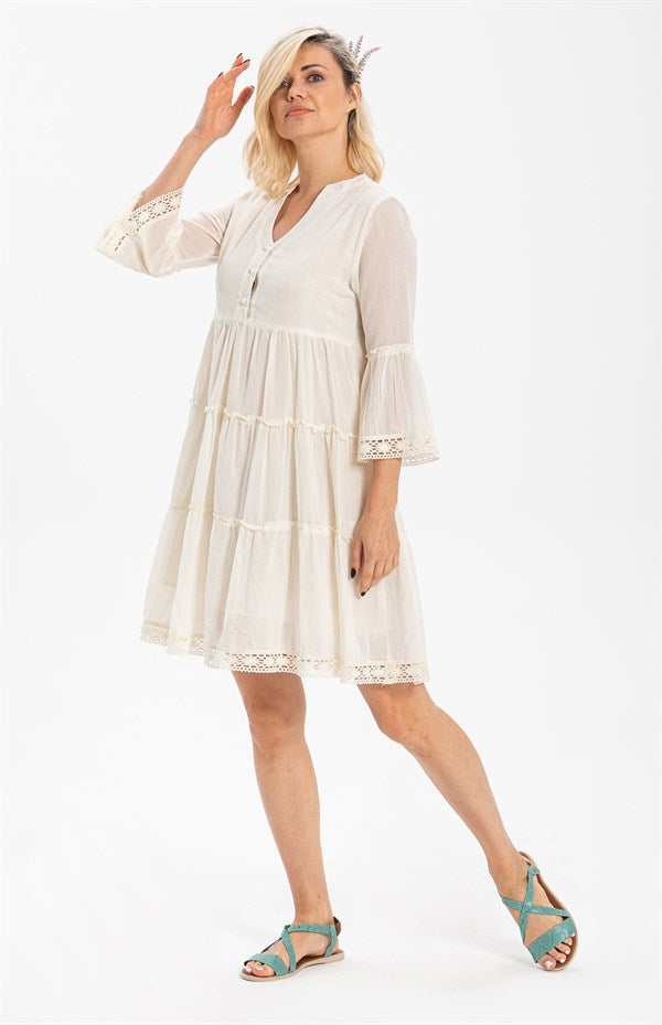 Women's Cream Short Dress
