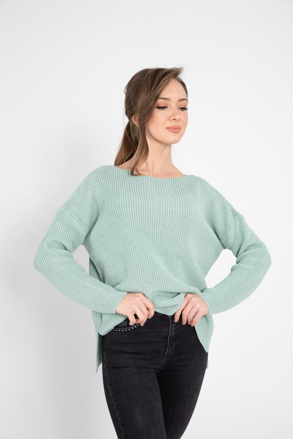Women's Oversize Mint Green Sweater
