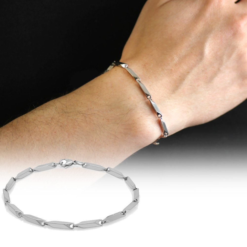 Men's Silver Steel Bracelet