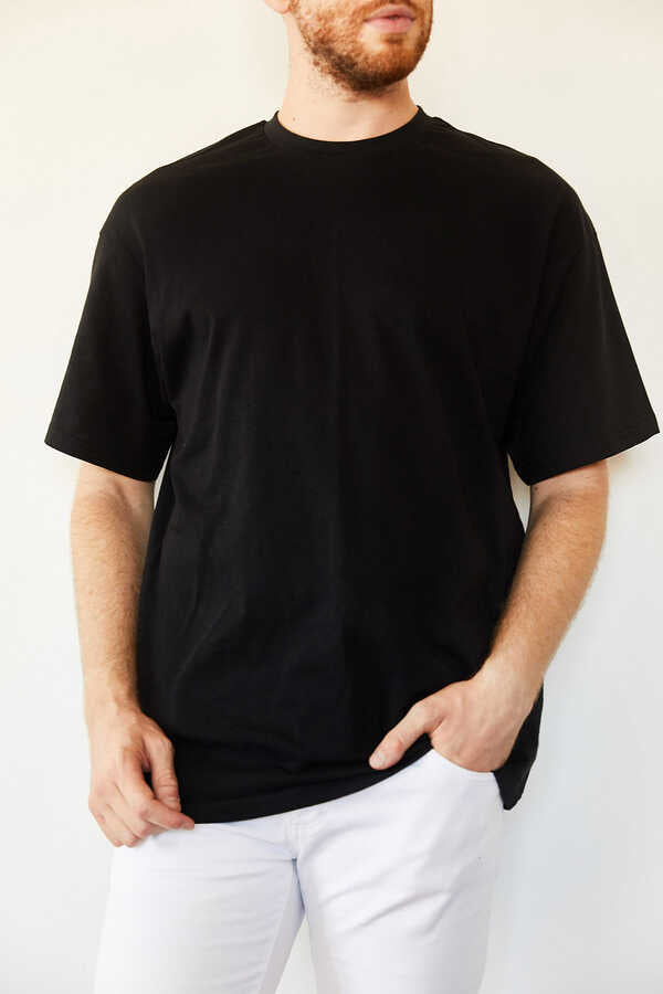 Men's Oversize Basic Black T-shirt