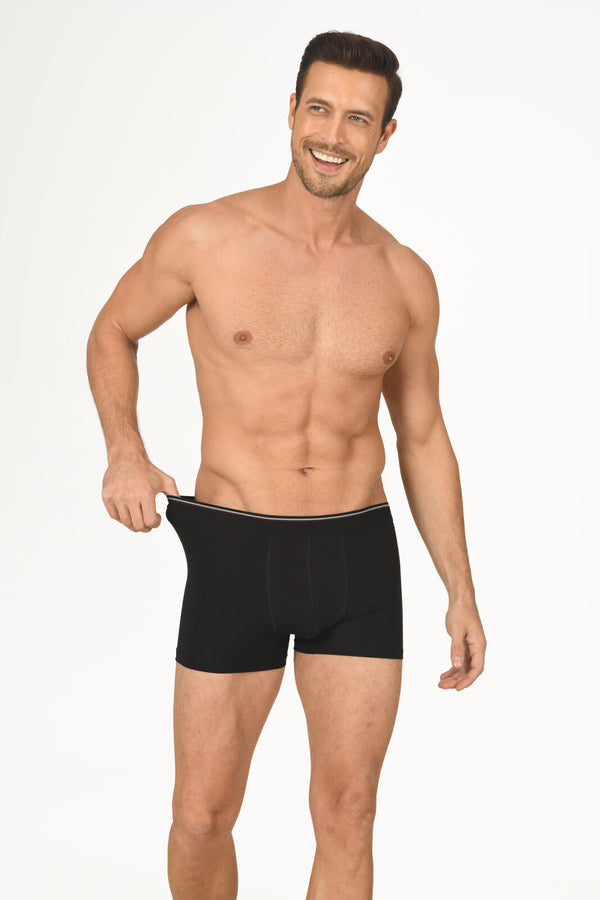 Men's Plain Black Boxer
