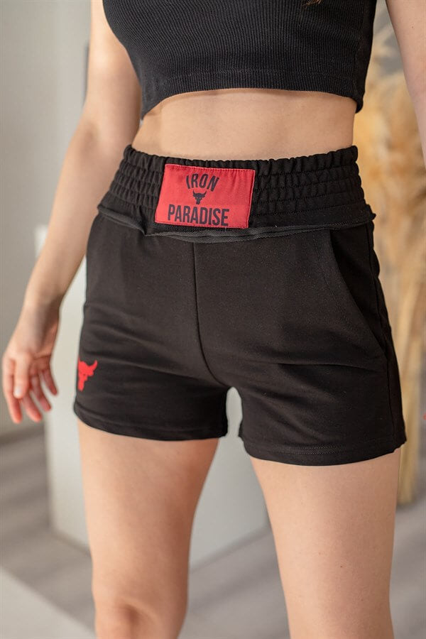 Women's Pocket Black Shorts