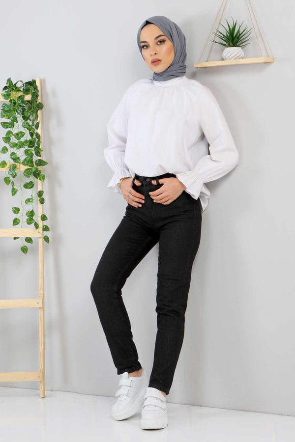 Women's Pocket Black Jeans