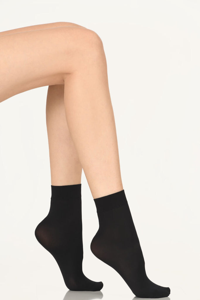 Women's Black Soft 50 Socket Socks