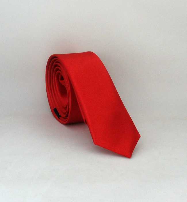 Plain Red Satin Ultra Slim Fit Tie