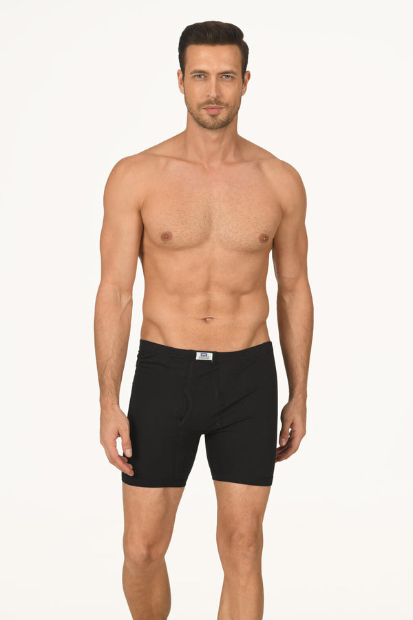 Men's Black Long Boxer