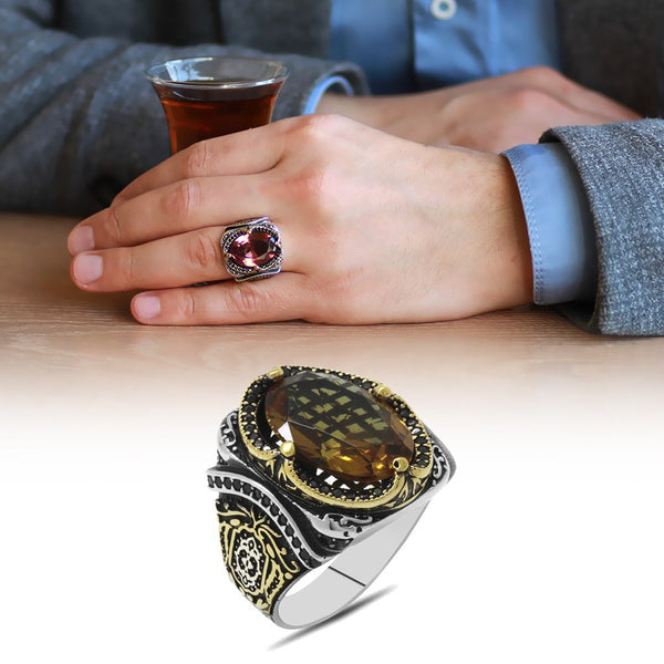 Men's Zultanite Gemmed 925 Carat Silver Ring