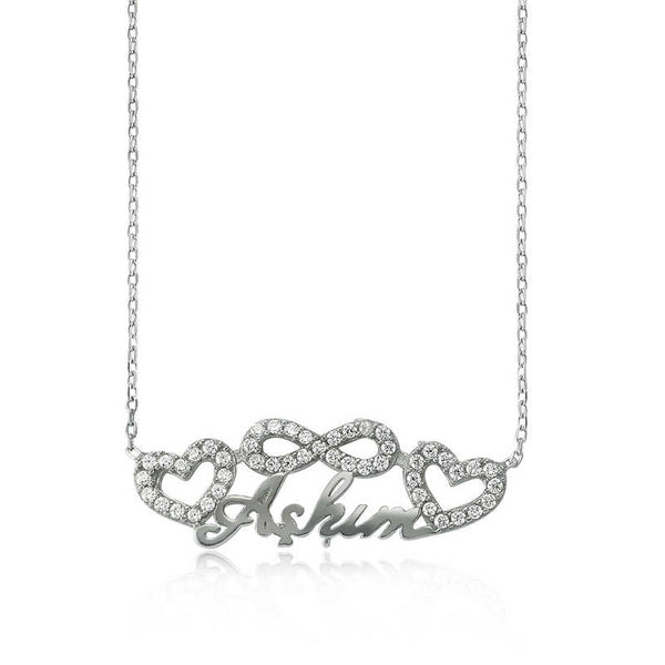 Women's Infinity Pendant Silver Necklace