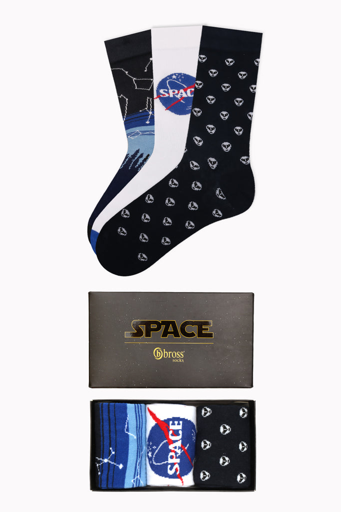Men's Patterned Socks - 3 Pairs