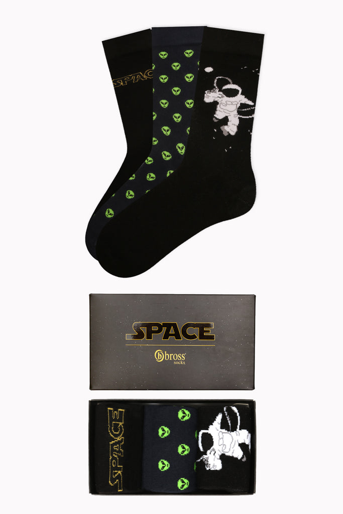 Men's Printed Socks - 3 Pairs