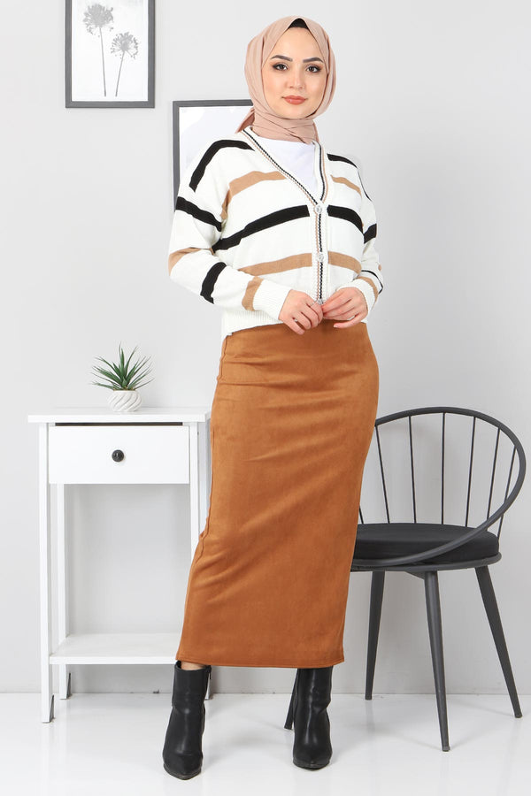 Women's Ginger Suede Long Skirt