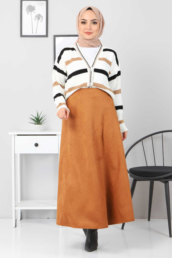 Women's Ginger Suede Long Skirt