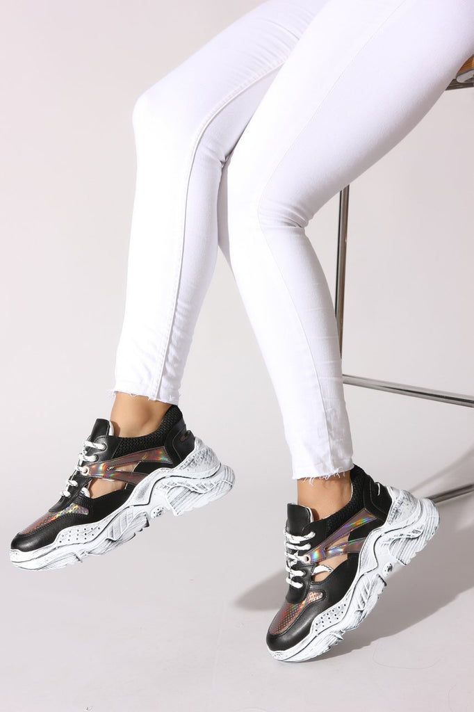 Women's Black - Platinum Sport Shoes