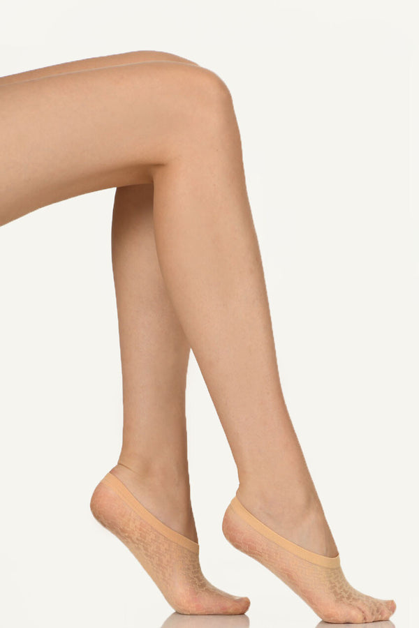 Women's Patterned Beige Babette Socks