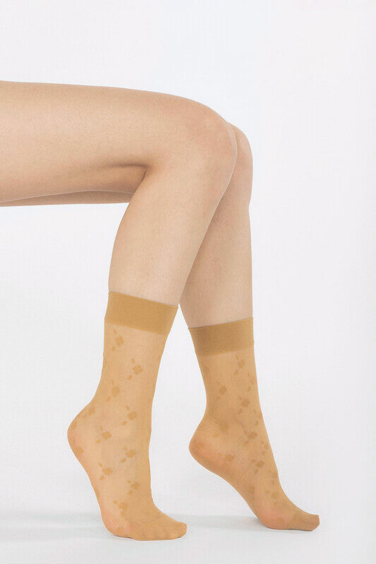 Women's Beige Socket Socks