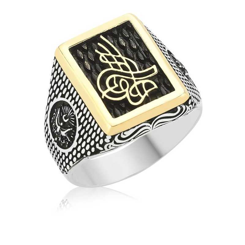 Men's Tughra Design Silver Ring