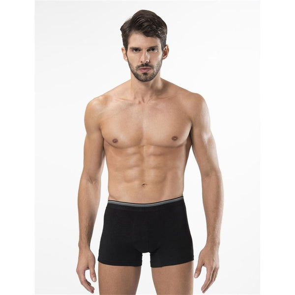 Men's Black Lycra Boxer - 2 Pieces