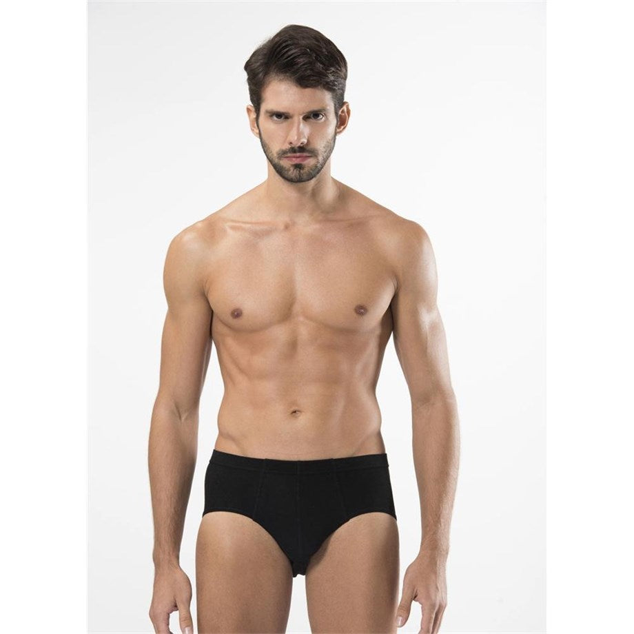 Men's Basic Black Briefs - 2 Pieces