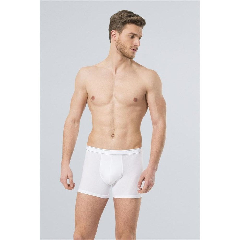 Men's White Lycra Boxer