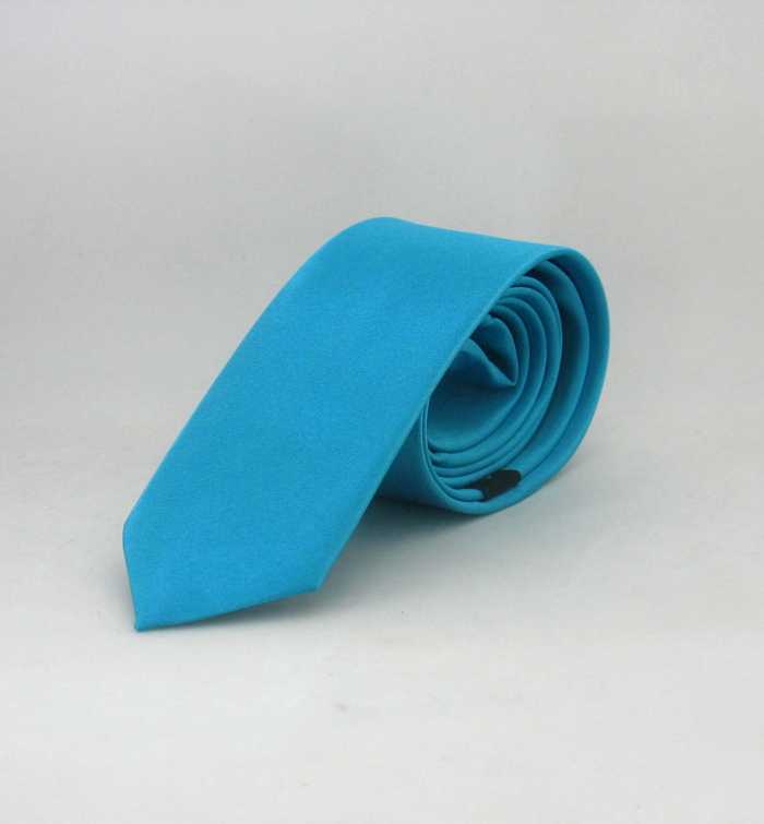 Boy's Plain Turquoise Satin Tie