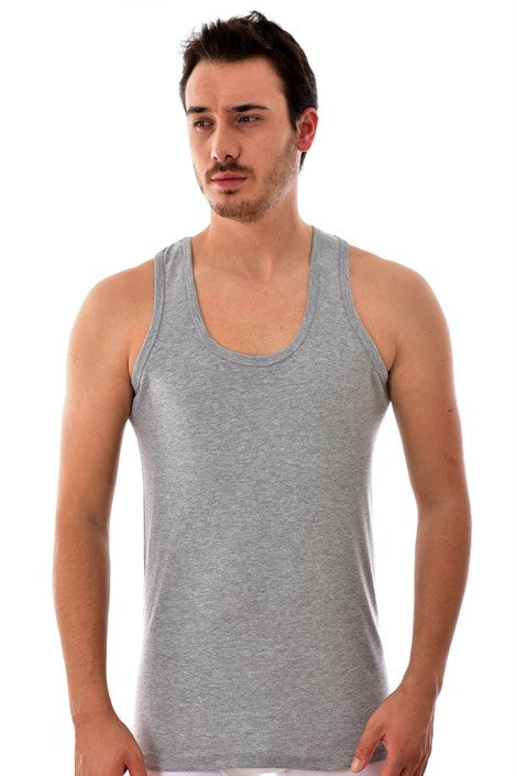 Men's Basic Grey Sleeveless Undershirt