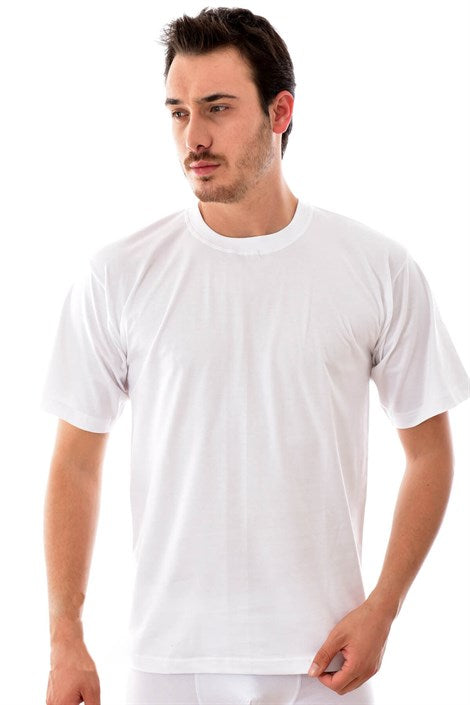 Men's Short Sleeves White Undershirt