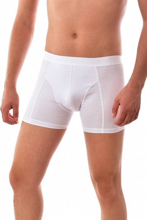 Men's White Lycra Elastane Boxer