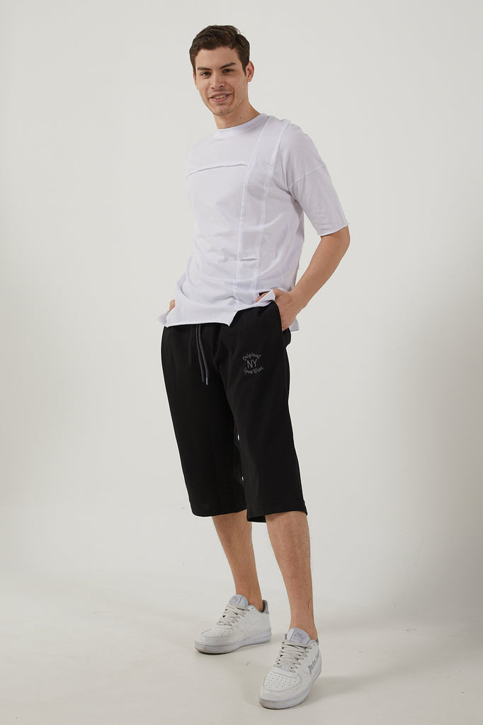 Men's Plain Knit Capri Shorts