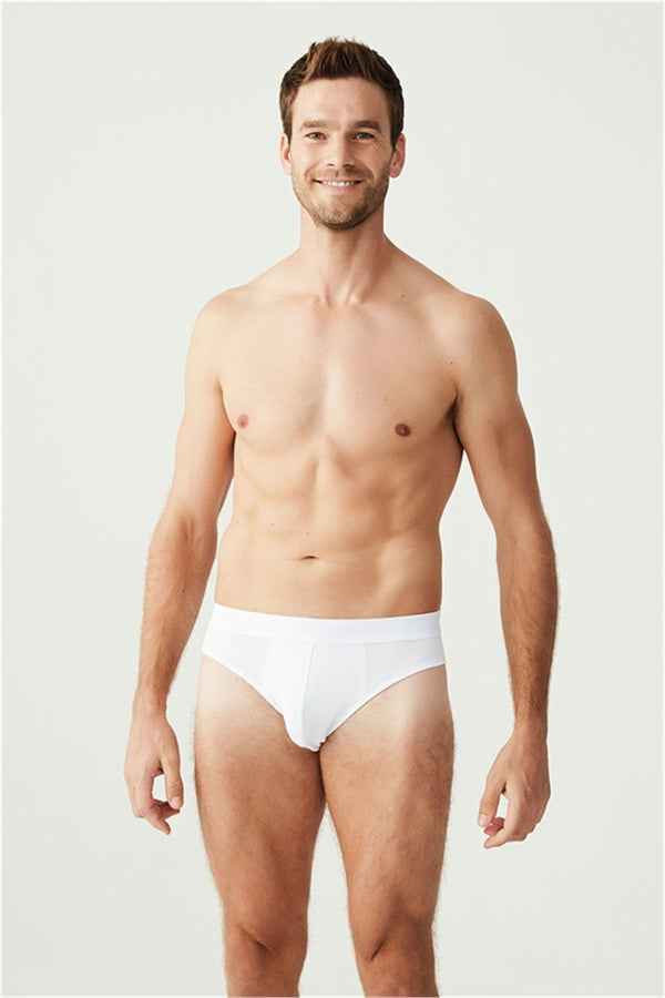 Men's Basic White Briefs (3 Pieces)