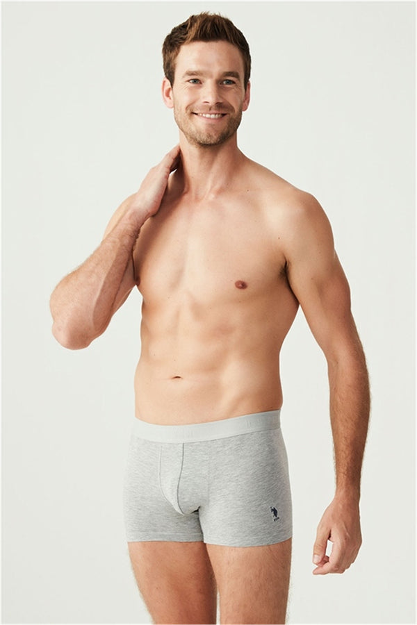Men's Grey Melange Boxer - 3 Pieces