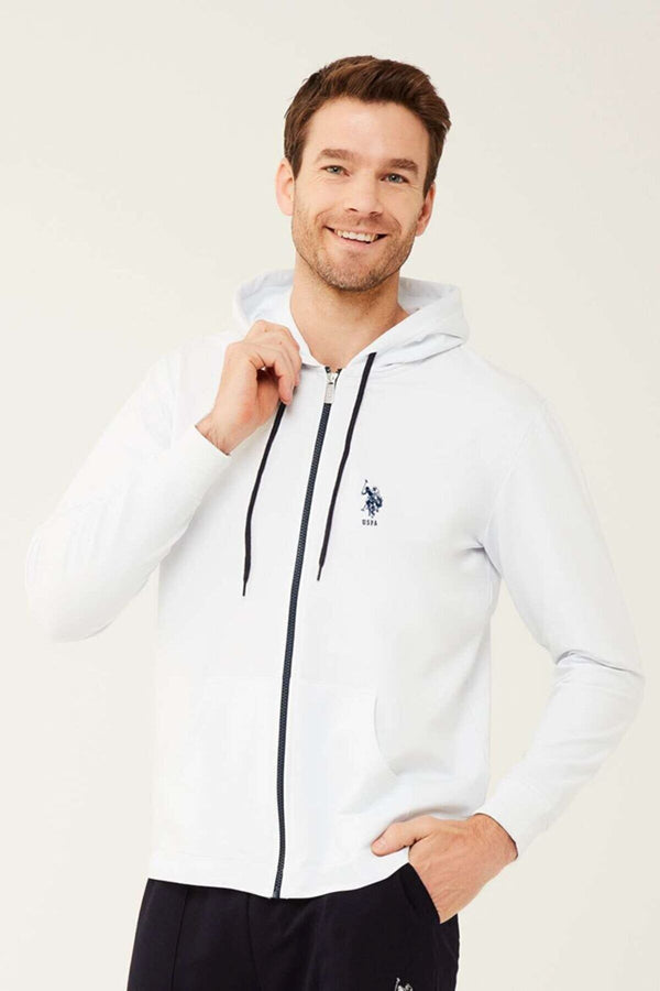 Men's Hooded White Sweatshirt