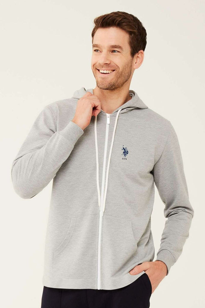 Men's Hooded Grey Sweatshirt