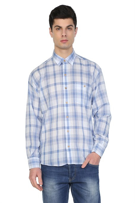Men's Long Sleeves Plaid Shirt