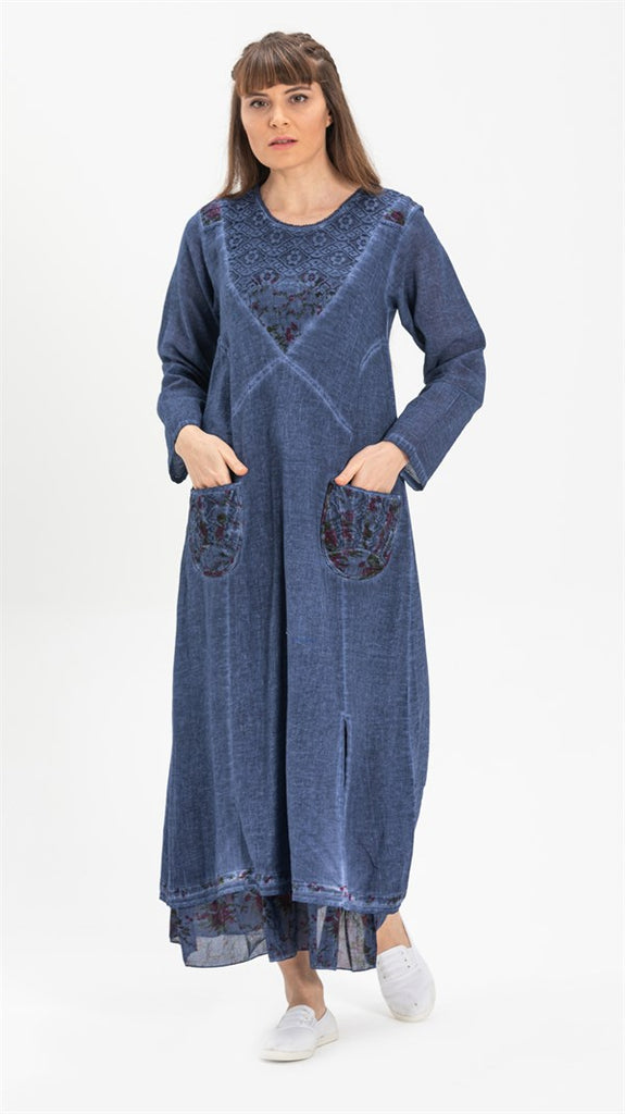 Women's Indigo Midi Dress