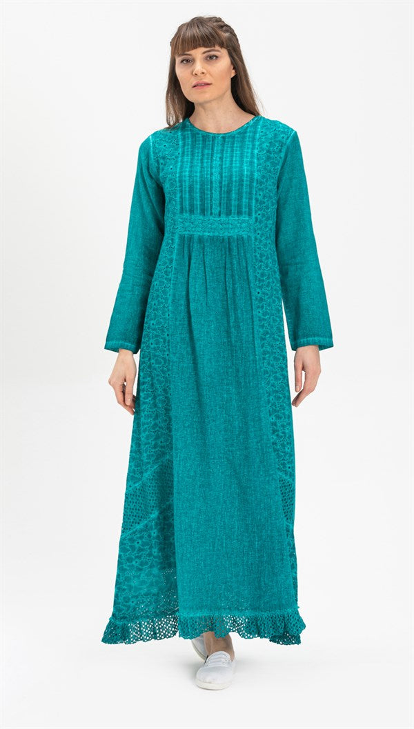 Women's Aqua Green Long Dress