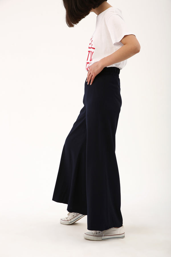 Women's Shabby Navy Blue Viscose Pants