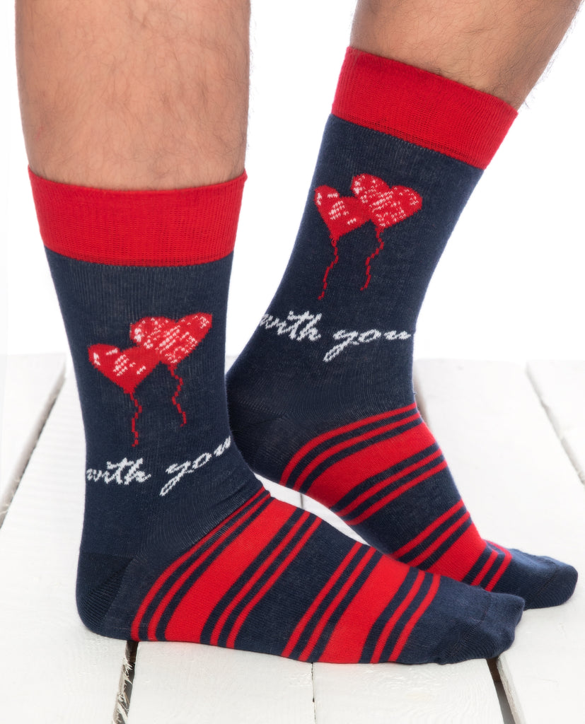 Men's Heart Pattern Socket Socks