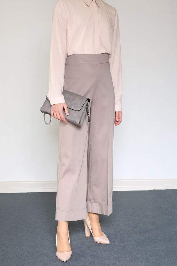 Women's Double Legs Dark Beige Pants