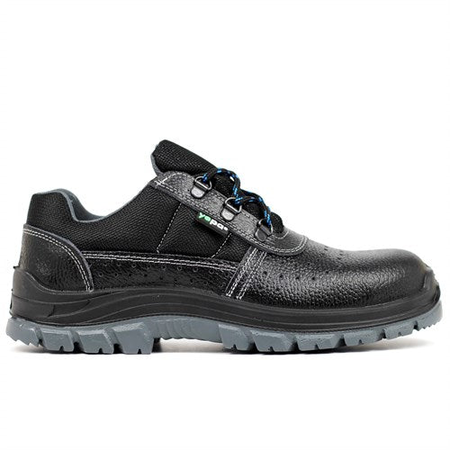 Unisex Steel Toe Lace-up Black Work & Safety Shoes