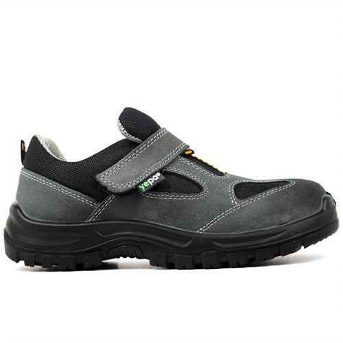 Unisex Steel Toe Grey Summer Work & Safety Shoes