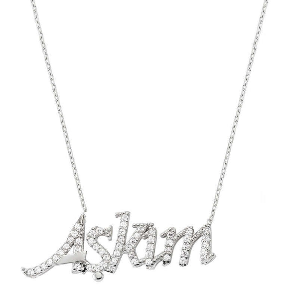Women's Gemmed Silver Necklace