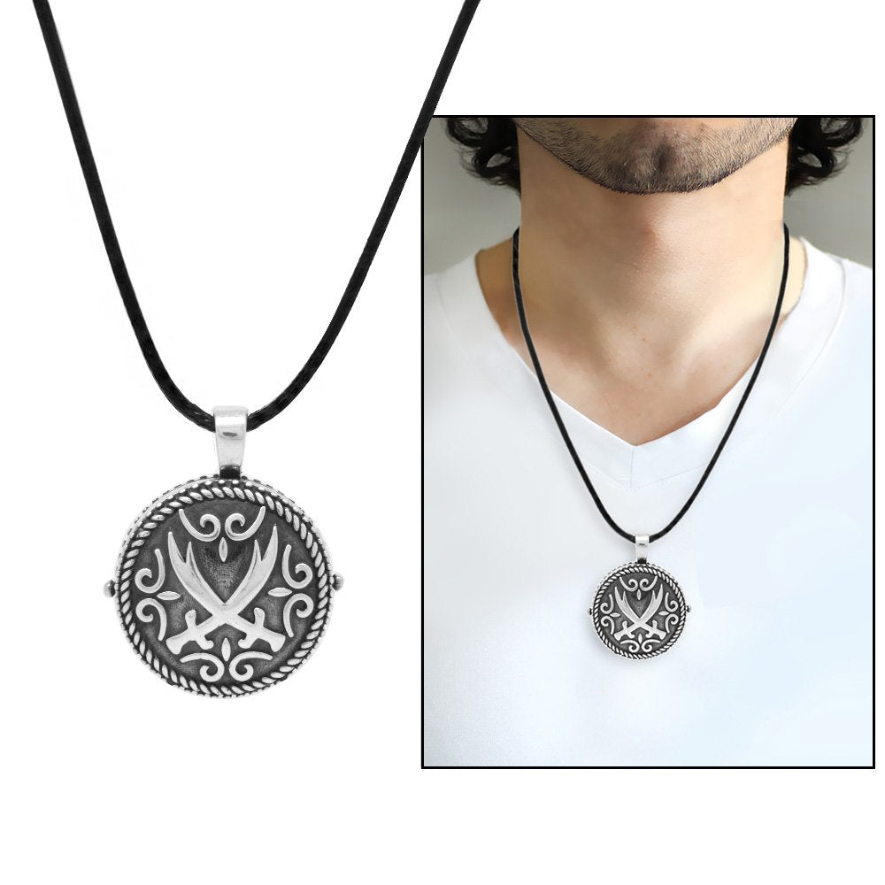 Men's 925 Carat Silver Ayatul Kursi Pendant Necklace